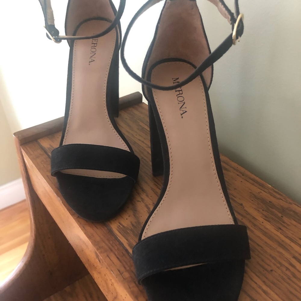 Merona Black Suede Heels